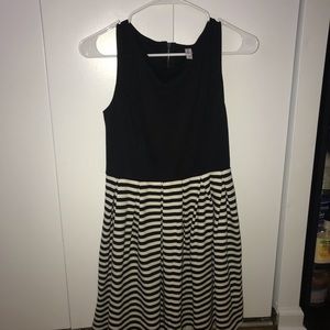 Black and white stripe dress